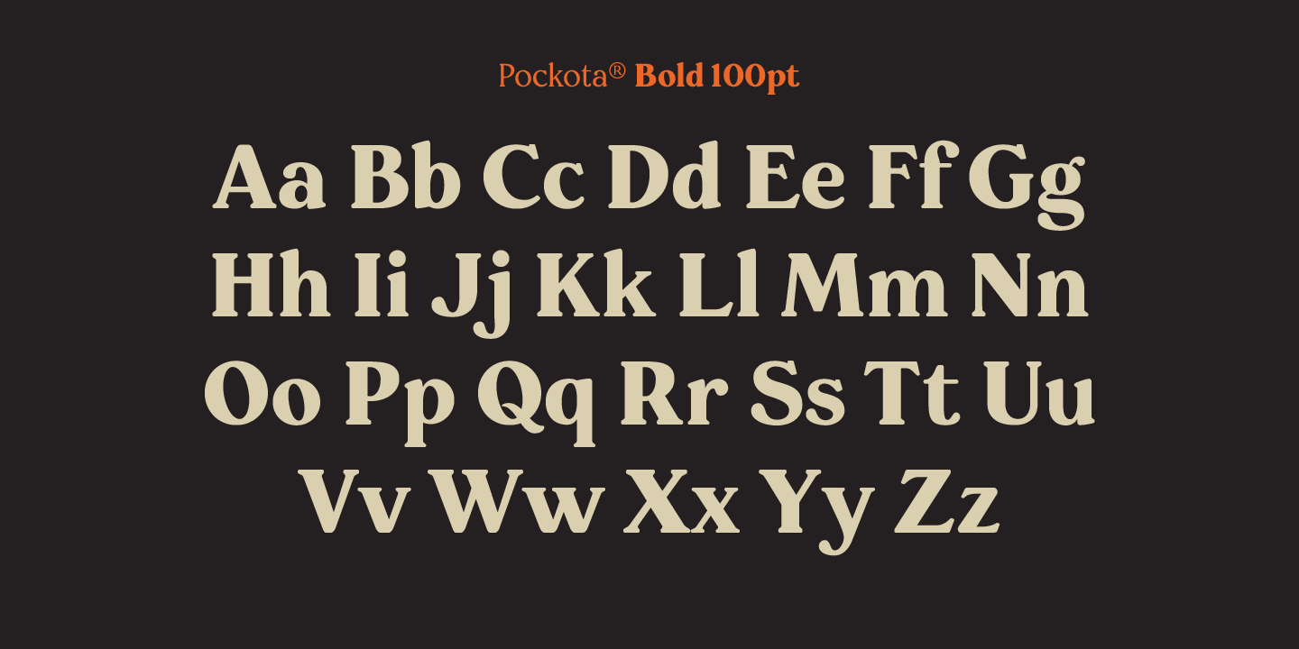 Пример шрифта Pockota Bold